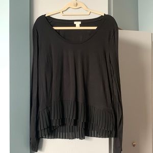 J.Crew Factory Top with Pleated Hem